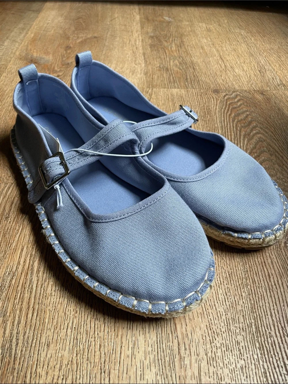 Old Navy Light Blue Canvas Mary Jane Espadrilles